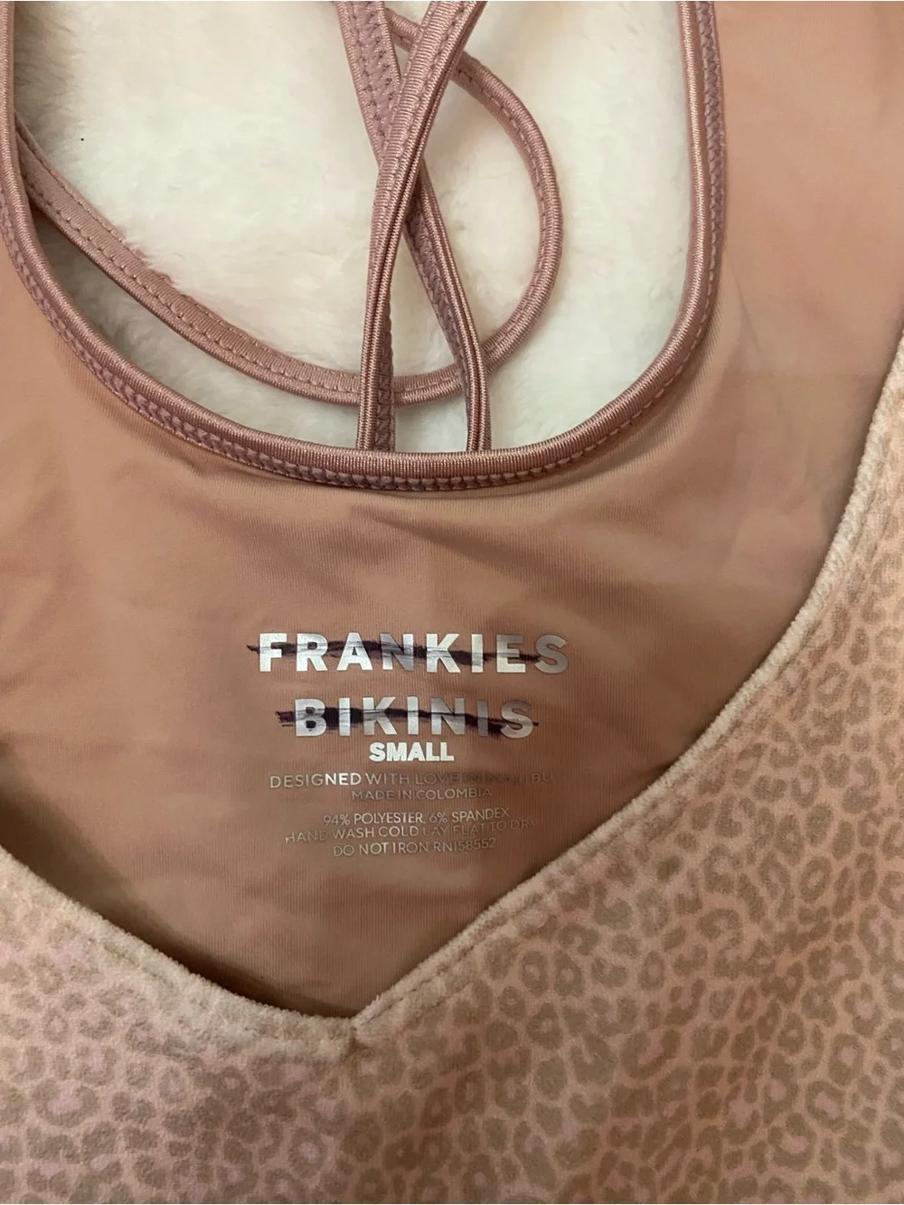 New! Frankies Bikinis Leopard Cutout One Piece Swimsuit Small 39361